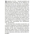 Einleitung. Remigration. Ein Wort – Tausende persönliche und individuelle Auslegungen... Seitenzahl 7 unten.