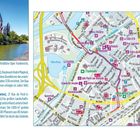 Text: Metz, Metz Temple Neuf, Porte des Allemands, Jardin Botanique. Bild von Temple Neuf am Fluss, Karte von Metz.