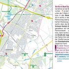 Von Berlin-Buch nach Bernau: 10,5 km. Fahrradroute mit Nummernmarkierungen. Karte mit Hauptverkehrsstraßen und Bahnhöfen.