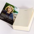 Links Text über Charlotte Link und ihre Erfolge. Rechts steht "CHARLOTTE LINK Die Suche" auf einer leeren Seite.