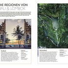 Links oben: "DIE REGIONEN VON BALI & LOMBOK". Links unten: "Südbali". Rechts unten: "Zentralbali".