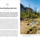 12. Zu den Quellen der Isar. Ein einmaliges Erlebnis für eine Radtour. Bild: Berglandschaft mit klarem Bach und Bäumen.