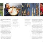 Texte: "Die grönländische Künstlerin Varna Marianne Nielsen...", "Der Neubau des Nationalmuseums beherbergt..."

Links Frau im Freien, in der Mitte Frau mit Trommel, rechts traditionelle Kleidung und Werkzeuge.