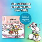 "Das niedliche Mausmalbuch von Diddl. Entdecke 40 supersüße Diddl-Motive zum Ausmalen." Unbeschwerte Comic-Maus mit Pinsel.