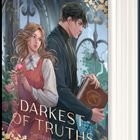 "Anna Lane. Darkest of Truths. Thornwick Island. Roman. LYX." Illustration: Frau mit Rose, Mann mit Buch, blumige Verzierungen.