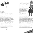 Seite 40: Illustration einer Fledermaus über dem Kapitelzeichen 4. Text beschreibt Basti und Papa in einem Gespräch.