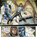 Dialoge: „Nichts. Ähm... Ich straf dich nur ungern...“, „Aber das ist mehr...“, „Fliegen? Mit Übung bestimmt.“ Illustrationen: Eine Figur mit Flügeln.