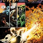 Comic mit fünf Panels: Person sagt "Es funktioniert...!", Explosion und brennende Hand als zentrale Elemente.