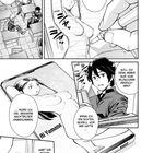 "Deine 25. Abfuhr!" "Klar ist das anstößig!" Junge zeichnet; Tablet zeigt nackte Frau; Klassenzimmer-Szene. Manga-Stil.