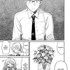 "Tsumugi... Was sind denn das für Blumen? Oh, Verzeihung. Was? Ich bringe sie sofort weg!"  
Illustration: Ein Mann und Blumen.