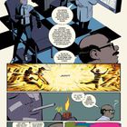 Text im Comic-Stil: Arzt gibt Agent Anweisung zur Erholung. Explosion; "Glück?" Arzt überrascht über Rauch im Krankenhaus.