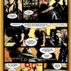 Comic mit sieben Panels. Dialog über eine alte Straßenkrähe, Diebstahl, und Erfahrungen. Personen in einer düsteren Szene.