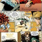 Text: "Ich möchte Royce sprechen... Glaub kaum." Illustriertes Comicbild mit Szenen in einem Büro, Aufregung und Chaos.