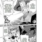 Episode 13: Auftraggeberin Moira vs. Feliospa. Dialog: "Mein Traunmagil hat die Fähigkeit Schwebe!" Comic-Stil.