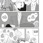 Ein Manga mit zwei Figuren im Gespräch. Eine Person überrascht, eine andere in Sorge. Text über Psychologie und Handlungen.