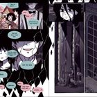 Texte: „Dorian! Endlich, wie schön!“, „Tja, zu dumm...“, „Hmpf... Was...?“, „Erinnerst du dich nicht?“. Illustrativ mit Schattierungen, düstere Atmosphäre.