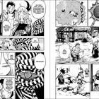 Manga mit Dialogen über Drachenbekämpfung. Figuren in mittelalterlicher Kleidung, eine Szene mit Explosion und Rittern.