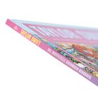 "TAYLOR SWIFT" und "DIE INOFFIZIELLE SUCHBUCH-BIOGRAFIE" auf einem pinken Buchrücken mit farbenfrohem Design.