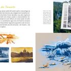 "Die Kraft der Tonwerte", Texte erklären Hell-Dunkel-Kontraste. Links und unten farbenfrohe Illustrationen von Landschaften.