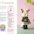 "FELIPE der Wüstenfuchs. Kopf (mit Gelb beginnen)... Größe: 23 cm. Material: Grundausstattung, Häkelnadel 2,25 mm..." 

Zwei gehäkelte Füchse mit Schals.