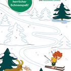 Welch herrlicher Schneespaß! Hui, Pumuckl fährt Ski! Tiere, Bäume und sein Skiweg in einer Winterlandschaft.