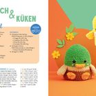 "ENTERICH & KÜKEN. Material: Häkelnadel, Sicherheitsaugen, Füllstuff. Anleitung für Küken & Enterich. Bunt gehäkelte Figuren."
