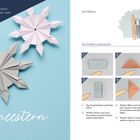 "Schneestern. Der Stern sieht, aus transparentem Papier gefaltet, auch am Fenster sehr schön aus. Material: 8 Papierquadrate."