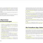 Seite 98: "Die allgemeinen Kameraeinstellungen." 
Seite 99: "Die Fotoalbum-App: Galerie." 
Enthält Text und eine Abbildung.