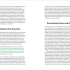 Links: "Sie stärken Ihre Knochen", rechts: "Sie schützen Herz und Kreislauf". Text um Gesundheit und Bewegung.