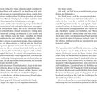 Seiten 10 und 11. Text beschreibt eine Interaktion zwischen einem Mann, einem Hund, und einer Frau in einem Hotel.