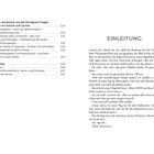 Q&A behandelt häufige Fragen zu Schule und Lernen, mit Themen wie Hausaufgaben und Prüfungen. Auf der rechten Seite steht "EINLEITUNG" gefolgt von einem Dialog über Herausforderungen in der Schule mit neurodivergenten Kindern.