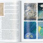 Texte: "February 9, 1903," "The Five (The Fem)," "Chaos," "våbus," "vestal," "arisket." Links Text, rechts farbige abstrakte Illustrationen.