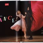 Text: "Let’s DANCE!", "EDITOR Reuel Golden", "ESSAY AND CAPTIONS Lyndsey Winship." Eine Tänzerin im rosa Kleid in einer Hebepose.