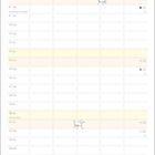 Kalender für März. Wochentage: Mo-So. Besondere Tage: Internationaler Frauentag am 8., Frühlingsanfang am 20., Ostern am 28. Illustration: Junge, Fuchs und Schaf.