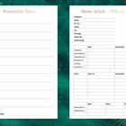 Persönliche Daten und Schulinfos Formular mit Feldern. Links: persönliche Angaben, rechts: schulische Informationen.