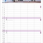 Text oben: "BRITISCH KURZHAAR, SILVER TABBY". Unten: März-Kalender. Bild: Drei Kätzchen spielen mit hängenden Ostereiern.