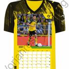 MÄRZ 2026 Kalender, Foto eines Fußballspielers in gelb-schwarzem Trikot mit Logo BVB 09.