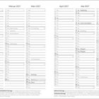 Kalender für Januar bis Juni 2027. Feiertage: Neujahr, Valentinstag, Karfreitag, Ostern, Pfingsten. Feiertage erklärt unten.