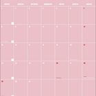 Kalender für März. Feiertage: Int. Frauentag, Frühlingsanfang, Karfreitag, Ostern. Pastellrosa Design.