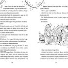 Seiten 40 und 41 zeigen einen Weihnachtsmann und Elf in einem Gespräch. Illustration: Santa bei Familie vor Häuschen.