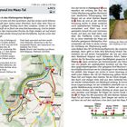 Tour 46: Von Falmignoul ins Maas-Tal. Länge: 15,7 km, Dauer: 4 Std. Karte zeigt Route mit Nummerierung. Foto: Landschaftspfad.