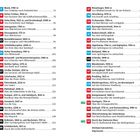 Ein Inhaltsverzeichnis mit Bergtouren, Höhenangaben in Metern, Start- und Zielorten sowie Seitenzahlen.