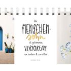 "Der Menschensohn ist gekommen, Verlorene zu suchen & zu retten. Lukas 19,10." Links eine blaue Tür, rechts blaue Blumen.