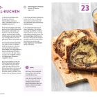 ESPRESSO-KARAMELL-KUCHEN. Zutaten für 25 Stücke, Zubereitungszeit: 20 Minuten. Backzeit: 45 Minuten. Vegetarisch. Tipps: Grobes Salz und Karamell. Links Rezepttext, rechts Bild mit Kuchen und Espresso.