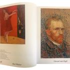 Links: "Claude Monet", Seite 22. Ein Glas mit eingelegten Pfirsichen. Rechts: "Édouard Manet", Seite 23. Ein Strauß Flieder in einer Vase.