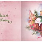 Text: "Ein klitzekleiner Weihnachtsbaum", "7. Dezember". Illustration: Weihnachtsgebäck mit Tannenzweigen.