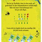 "Ersetze alle drei Symbole durch eine einstellige Zahl, die nicht bereits vorkommt." 100-Euro-Scheine hängen an einer Leine.