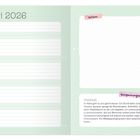 Juli 2026 Kalenderblatt mit Notizbereich. Text: „Walddurft“ über die beruhigende Wirkung von Terpenen im Wald.