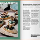 AUSTERNPILZ-CROSTINI MIT SPINAT. Rezept mit Zubereitung, Zutaten, Tipp: Rosmarin-Knoblauch-Öl vorher ansetzen.