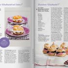 Rezepte für Zwetschgen-Windbeutel und Brombeer-Windbeutel mit Zubereitungszeiten und Zutaten. Fotos zeigen fertiges Gebäck.